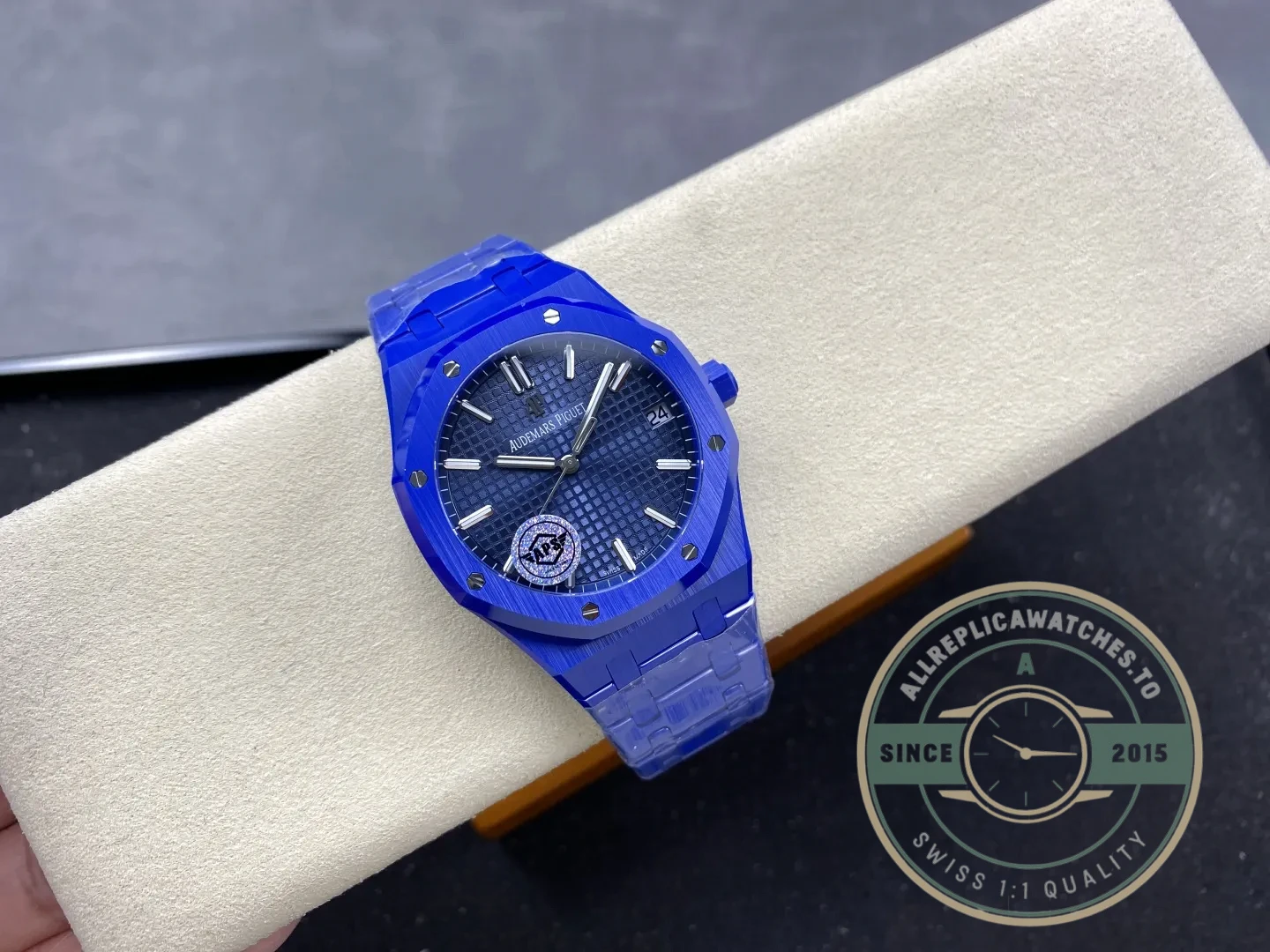 Superclone Audemars Piguet Royal Oak Blue Dial 15500 Ceramic - Budget Luxury Replica Watch