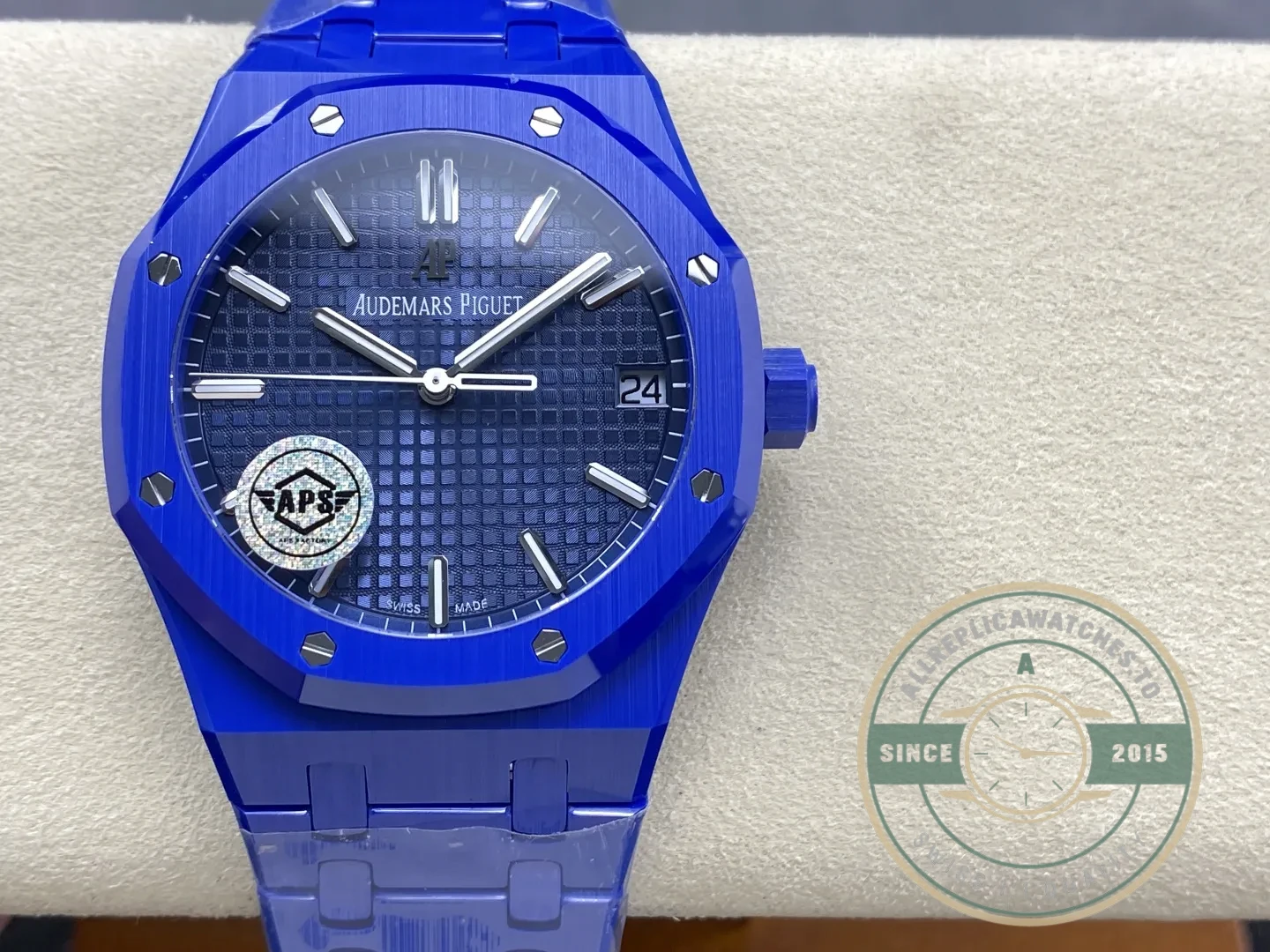 Superclone Audemars Piguet Royal Oak Blue Dial 15500 Ceramic - Luxury Replica Watch