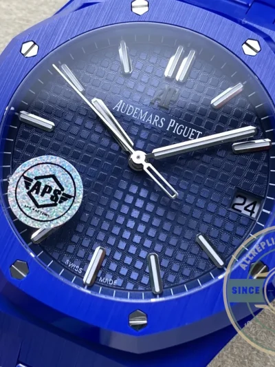 Superclone Audemars Piguet Royal Oak Blue Dial 15500 Ceramic - Luxury Replica Watch