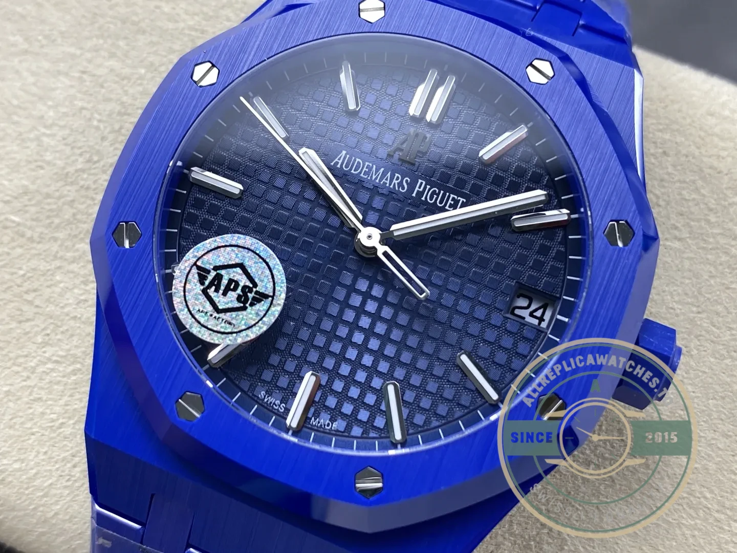 Superclone Audemars Piguet Royal Oak Blue Dial 15500 Ceramic - Luxury Replica Watch