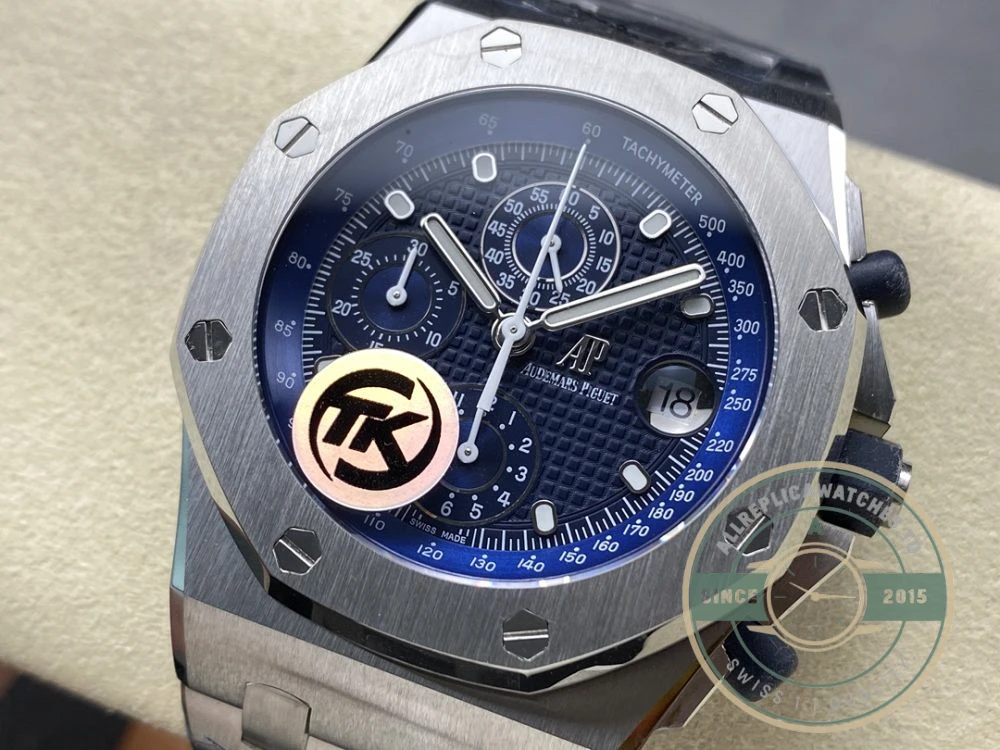 Super clone Audemars Piguet Royal Oak Offshore Deep Blue Dial 44mm 26238ST.OO.2000ST.01 - High-Grade Replica Watch