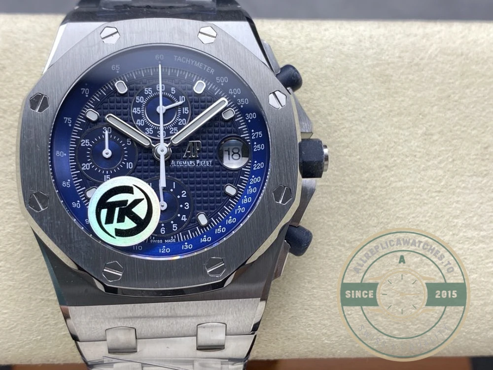 Super clone Audemars Piguet Royal Oak Offshore Deep Blue Dial 44mm 26238ST.OO.2000ST.01 - Top-Tier Swiss Replica Watch