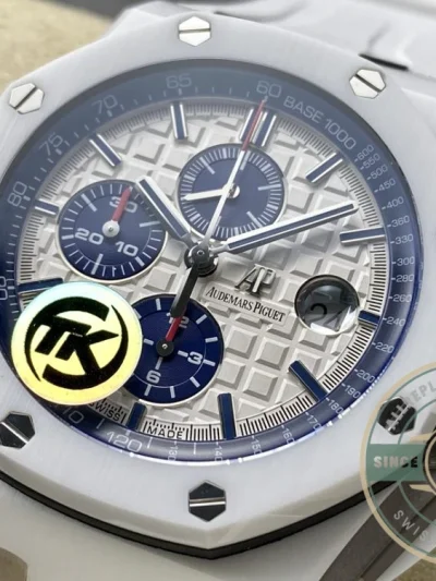 Super clone Audemars Piguet Royal Oak Offshore White Silver Dial 44mm 26402CB.OO.A010CA.01 - Affordable Luxury Replica Timepiece
