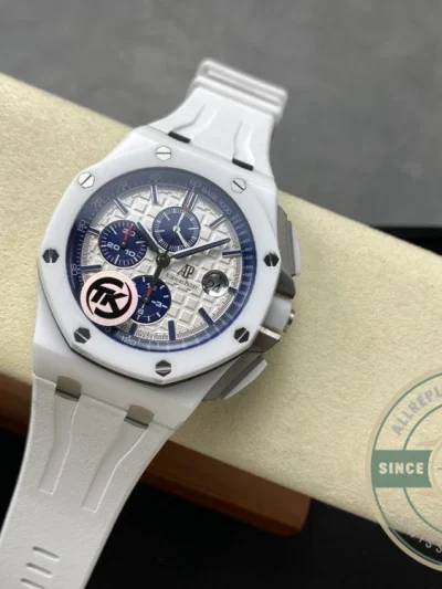 Super clone Audemars Piguet Royal Oak Offshore White Silver Dial 44mm 26402CB.OO.A010CA.01 - Premium Super Clone Watch