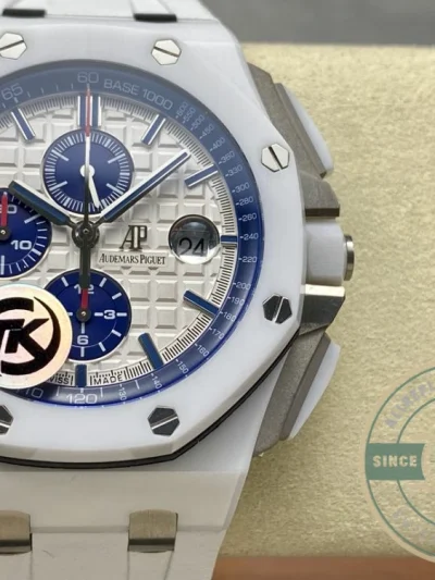 Super clone Audemars Piguet Royal Oak Offshore White Silver Dial 44mm 26402CB.OO.A010CA.01 - High-Grade Replica Watch