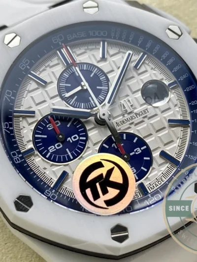Super clone Audemars Piguet Royal Oak Offshore White Silver Dial 44mm 26402CB.OO.A010CA.01 - Affordable Super Clone Watch