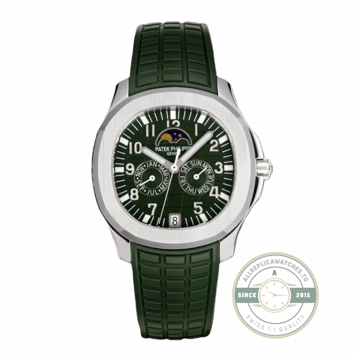 Aquanaut 5261R-001 Patek Philippe Luce Annual Calendar 39.9 mm,White gold, Green Dial