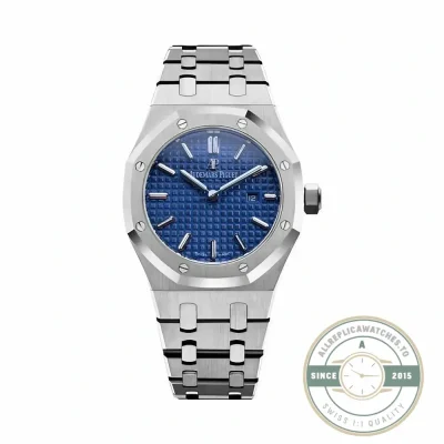 Audemars Piguet Royal Oak Ladies 33mm 67651IP replica, blue dial – front view