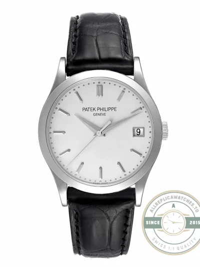 Replica Patek Philippe Calatrava Dial White 38 mm, Stainless Steel - 1:1 Swiss Replica Watch