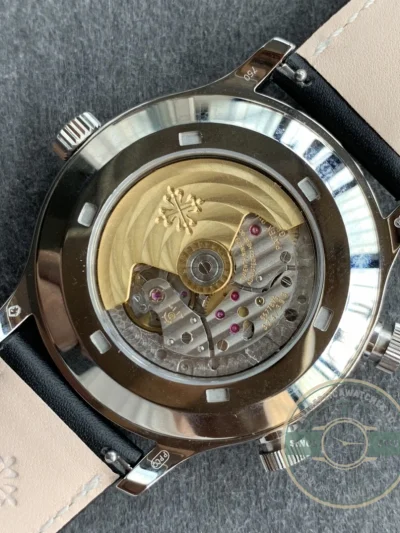 Replica Complications 5524G-001 Patek Philippe CALATRAVA PILOT TRAVEL TIME. 42 mm, White Gold, Blue Dial
