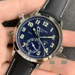 Replica Complications 5524G-001 Patek Philippe CALATRAVA PILOT TRAVEL TIME. 42 mm, White Gold, Blue Dial