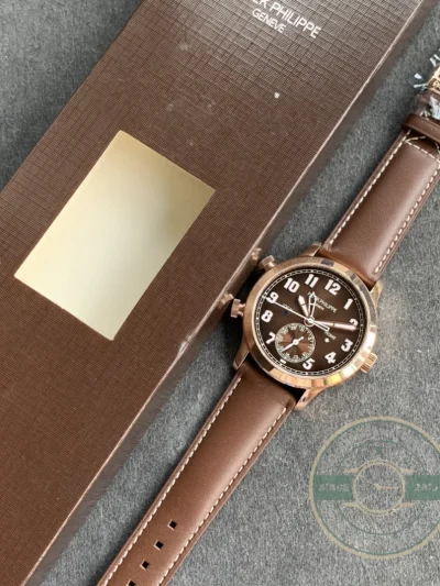 Replica Complications 5524R-001 Patek Philippe CALATRAVA PILOT TRAVEL TIME. 42 mm, Rose Gold
