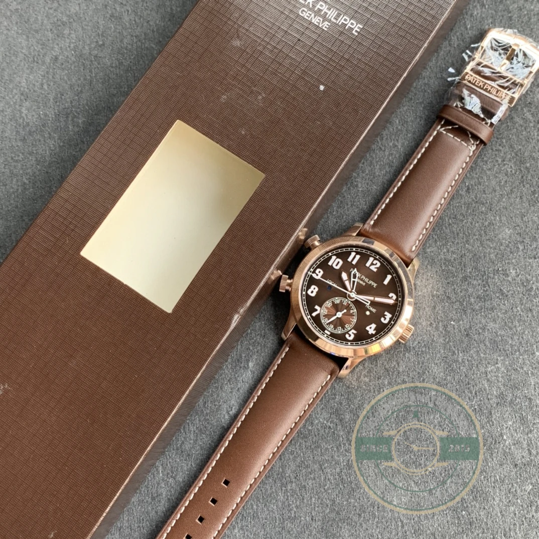 Replica Complications 5524R-001 Patek Philippe CALATRAVA PILOT TRAVEL TIME. 42 mm, Rose Gold