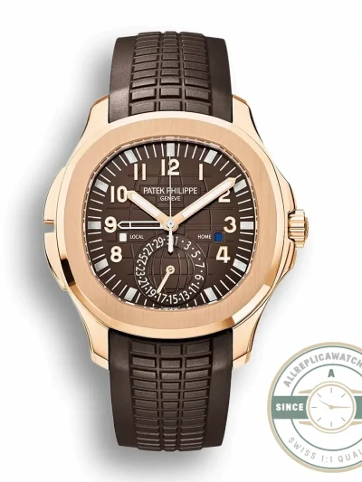 Replica Aquanaut 5164R-001 Patek Philippe Travel Time 40.8 mm, Rose gold - Swiss-Made Clone Watch