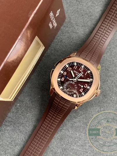 Replica Aquanaut 5164R-001 Patek Philippe Travel Time 40.8 mm, Rose gold - Swiss-Made Clone Watch