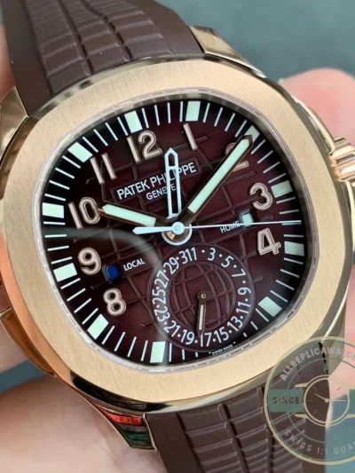 Replica Aquanaut 5164R-001 Patek Philippe Travel Time 40.8 mm, Rose gold - Luxury Replica Watch