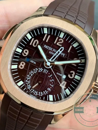 Replica Aquanaut 5164R-001 Patek Philippe Travel Time 40.8 mm, Rose gold - Swiss-Made Clone Watch