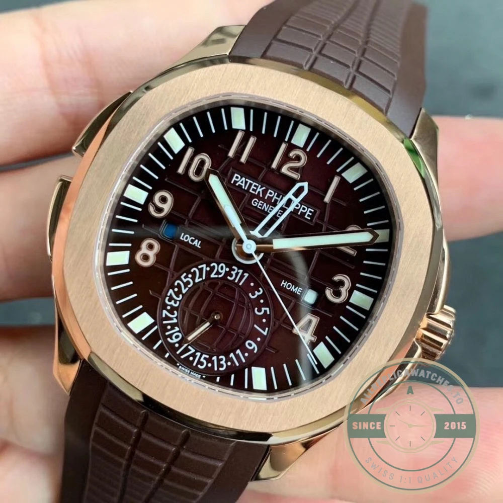Replica Aquanaut 5164R-001 Patek Philippe Travel Time 40.8 mm, Rose gold - Swiss-Made Clone Watch