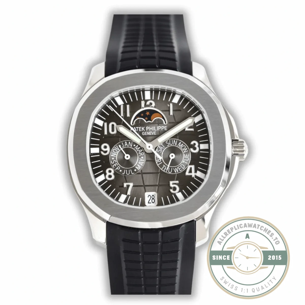 Replica Aquanaut 5261R-001 Patek Philippe Luce Annual Calendar 39.9 mm, White gold, Grey Dial - Factory Super Clone Watch