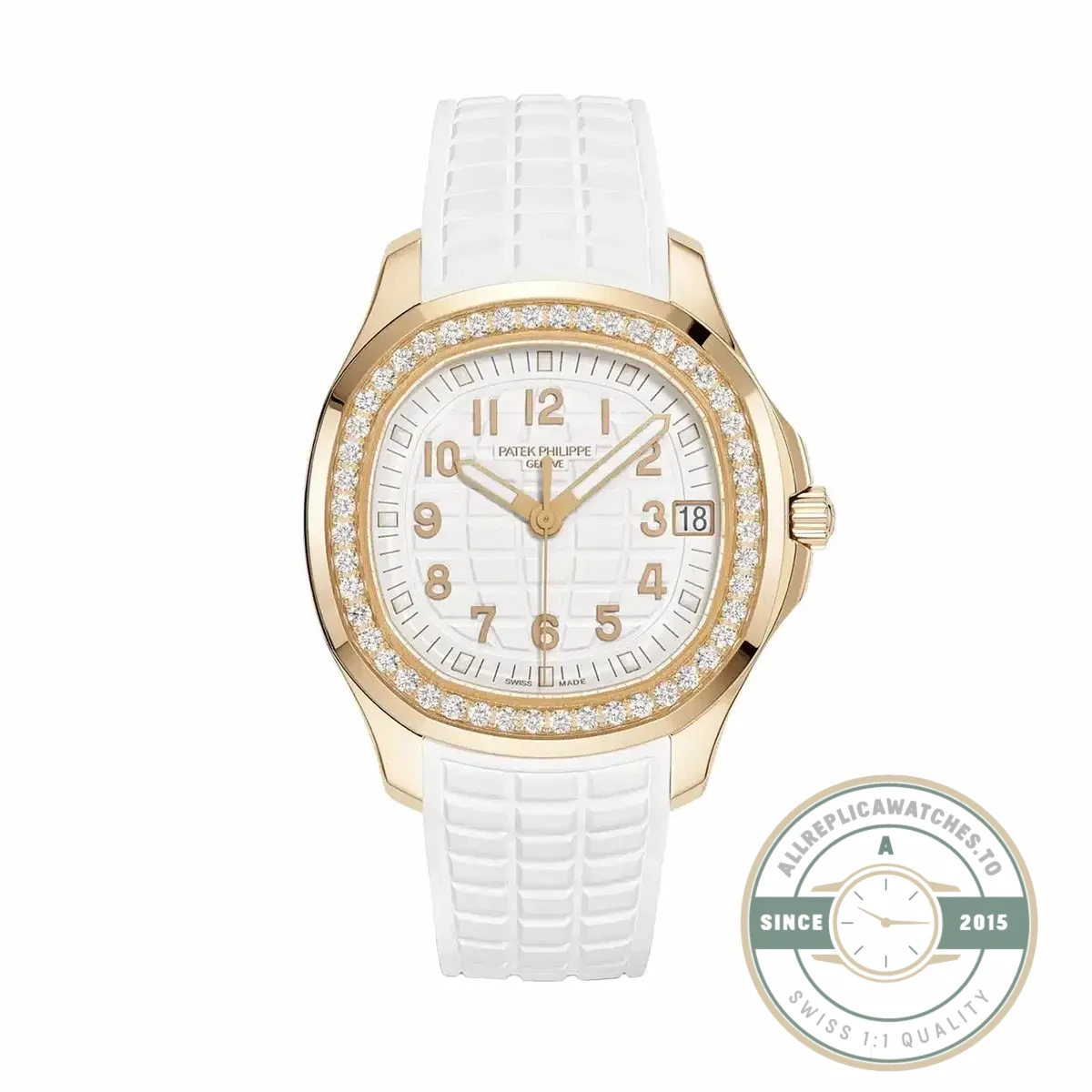 Replica Aquanaut 5268/200R-010 Patek Philippe Luce 38.8 mm, Rose gold, White Dial - 1:1 Swiss Replica Watch