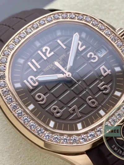 Replica Aquanaut 5268/200R-010 Patek Philippe Luce 38.8 mm, Rose gold, Green Dial - Best Quality Replica Watch