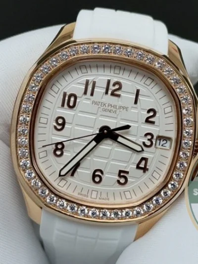 Replica Aquanaut 5268/200R-010 Patek Philippe Luce 38.8 mm, Rose gold, White Dial - Budget Luxury Replica Watch