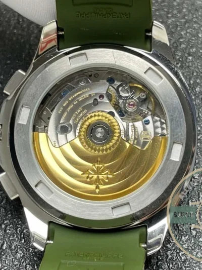 Replica Aquanaut 5968A-001 Patek Philippe Chronograph 42.2 mm, Steel, 5968A-001 Green Strap - 1:1 Swiss Replica Watch