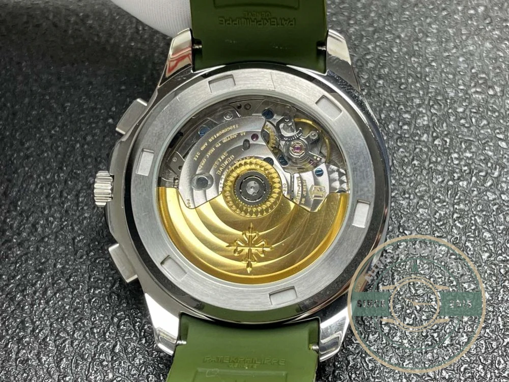 Replica Aquanaut 5968A-001 Patek Philippe Chronograph 42.2 mm, Steel, 5968A-001 Green Strap - 1:1 Swiss Replica Watch