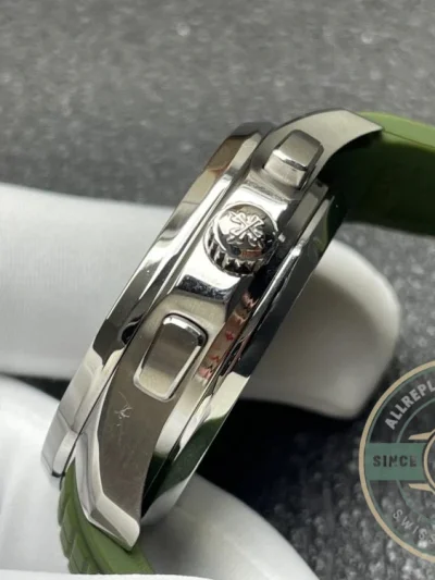 Replica Aquanaut 5968A-001 Patek Philippe Chronograph 42.2 mm, Steel, 5968A-001 Green Strap - Factory Super Clone Watch