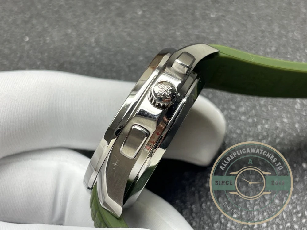 Replica Aquanaut 5968A-001 Patek Philippe Chronograph 42.2 mm, Steel, 5968A-001 Green Strap - Factory Super Clone Watch