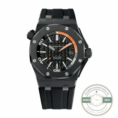 Audemars Piguet Royal Oak Offshore Diver 15707CE replica, black ceramic – front view