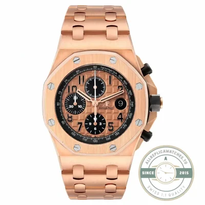 Audemars Piguet Royal Oak Offshore Chronograph 26470OR replica, rose gold-tone – front view