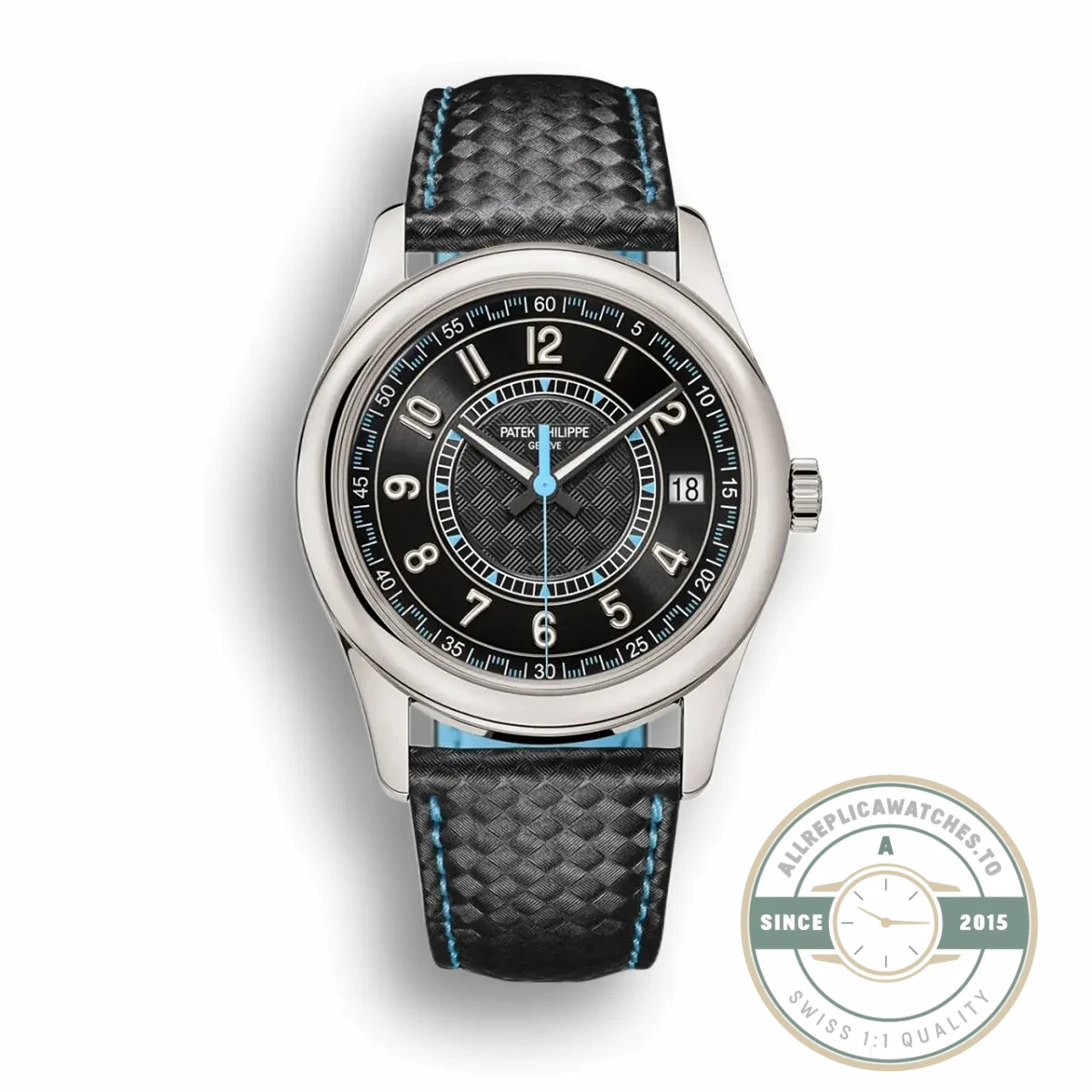 Replica Calatrava 6007G-011 Patek Philippe DATE, SWEEP SECONDS. 40 mm, White gold - Top-Tier Swiss Replica Watch