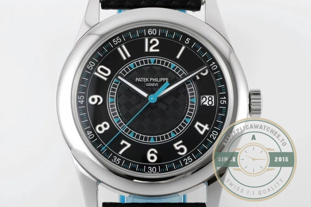 Replica Calatrava 6007G-011 Patek Philippe DATE, SWEEP SECONDS. 40 mm, White gold - Budget Luxury Replica Watch