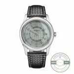 Replica Calatrava 6007G-014 Patek Philippe DATE, SWEEP SECONDS. 40 mm, Black strap, White Dial - Factory Super Clone Watch