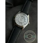 Replica Calatrava 6007G-014 Patek Philippe DATE, SWEEP SECONDS. 40 mm, Black strap, White Dial - 1:1 Swiss Replica Watch