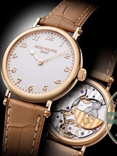 Replica Calatrava 7200R-001 Patek Philippe Ultra-thin mechanical self-winding movement. 34.6 mm, Rose gold - Budget Luxury Replica Watch