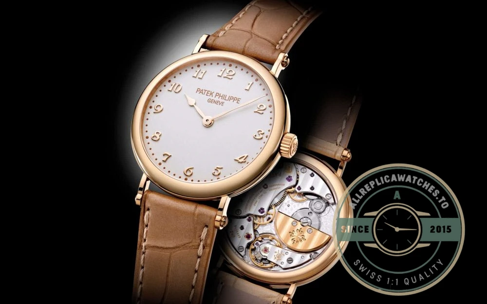 Replica Calatrava 7200R-001 Patek Philippe Ultra-thin mechanical self-winding movement. 34.6 mm, Rose gold - Budget Luxury Replica Watch