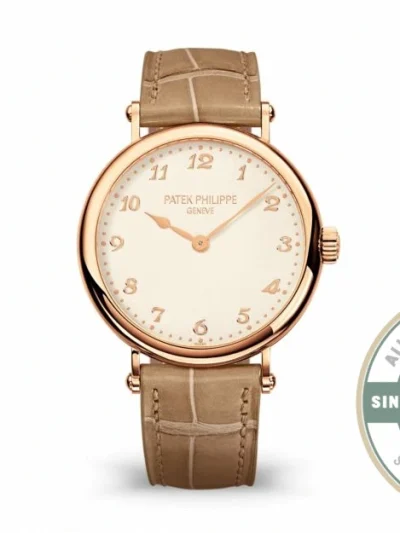 Replica Calatrava 7200R-001 Patek Philippe Ultra-thin mechanical self-winding movement. 34.6 mm, Rose gold - Swiss Movement Replica Watch