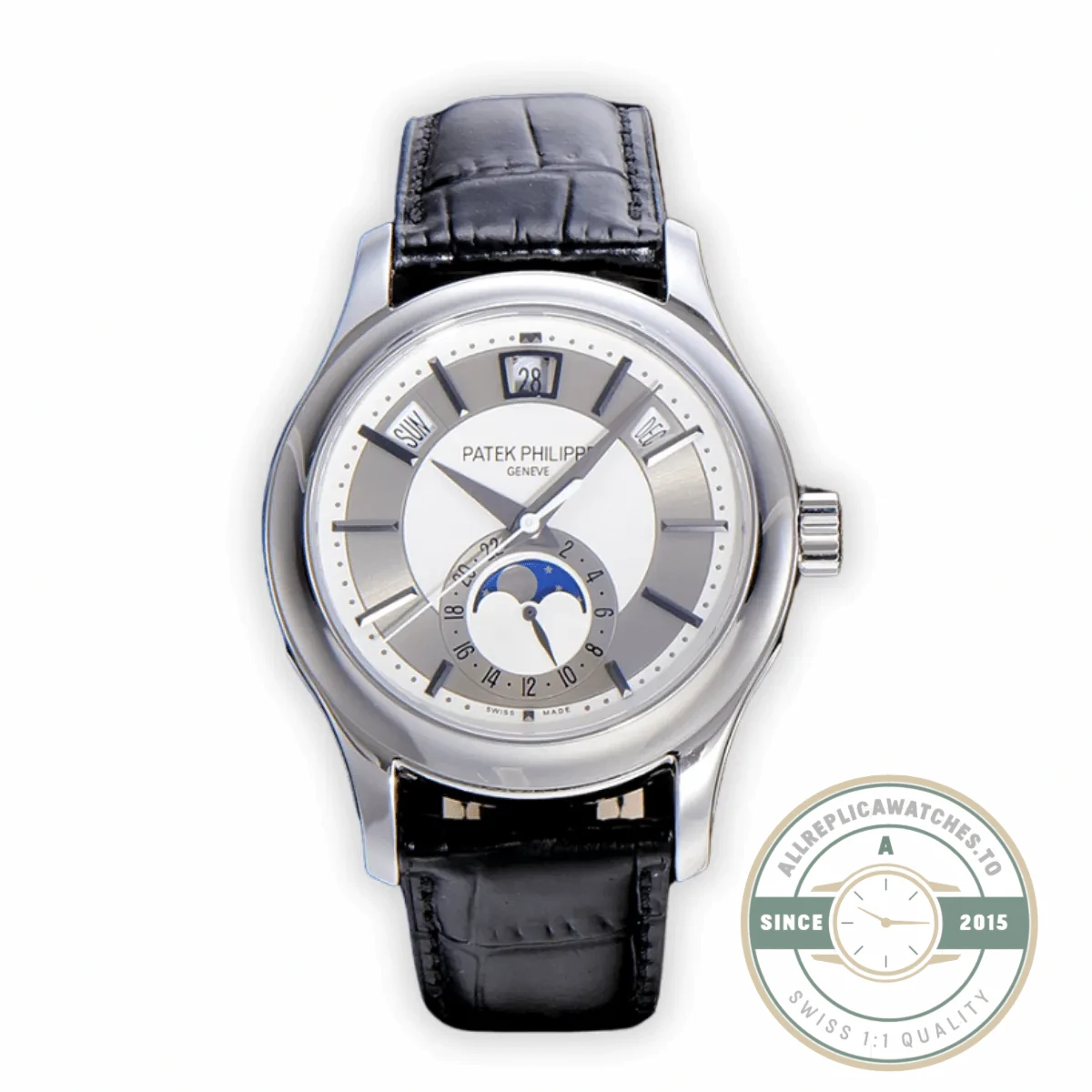 Replica Complications 5205G-001 ANNUAL CALENDAR, MOON PHASES. 40 mm, Steel, Grey Dial - Budget Luxury Replica Watch