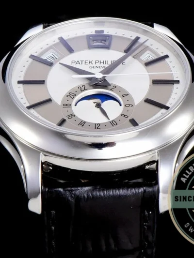 Replica Complications 5205G-001 ANNUAL CALENDAR, MOON PHASES. 40 mm, Steel, Grey Dial - High-Grade Replica Watch