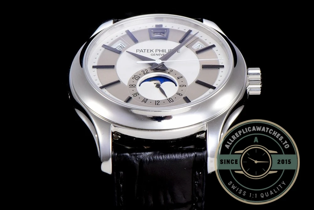 Replica Complications 5205G-001 ANNUAL CALENDAR, MOON PHASES. 40 mm, Steel, Grey Dial - High-Grade Replica Watch