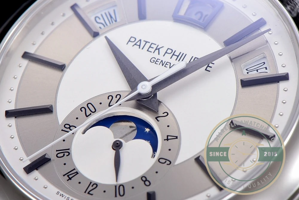 Replica Complications 5205G-001 ANNUAL CALENDAR, MOON PHASES. 40 mm, Steel, Grey Dial - 1:1 Swiss Replica Watch