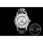 Silvery white center and grey outer ring forming the two-tone dial of the Patek 5205G-001