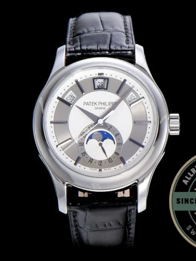 Replica Complications 5205G-001 ANNUAL CALENDAR, MOON PHASES. 40 mm, Steel, Grey Dial - High-Grade Replica Watch