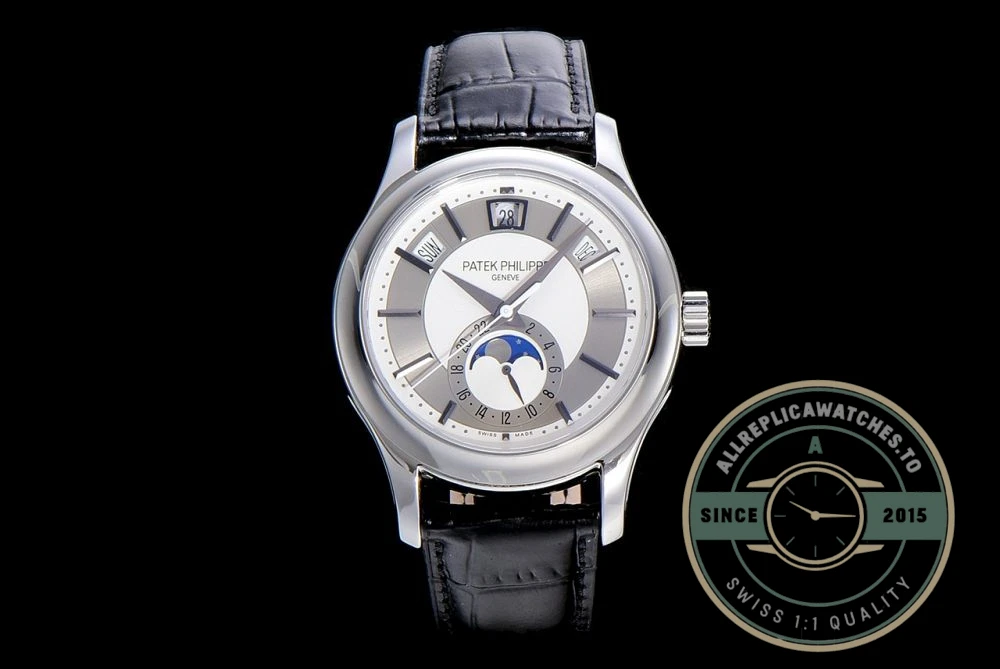 Replica Complications 5205G-001 ANNUAL CALENDAR, MOON PHASES. 40 mm, Steel, Grey Dial - High-Grade Replica Watch
