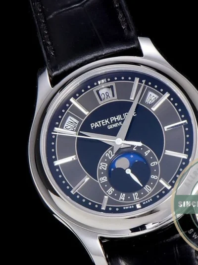 Replica Complications 5205G-013 ANNUAL CALENDAR, MOON PHASES. 40 mm, Steel, Dark Blue Dial - 1:1 Swiss Replica Watch