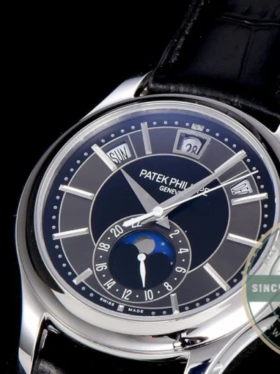 Replica Complications 5205G-013 ANNUAL CALENDAR, MOON PHASES. 40 mm, Steel, Dark Blue Dial - Affordable Super Clone Watch