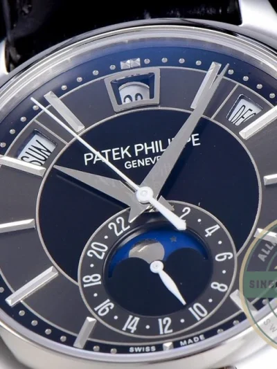 Replica Complications 5205G-013 ANNUAL CALENDAR, MOON PHASES. 40 mm, Steel, Dark Blue Dial - Top-Tier Swiss Replica Watch