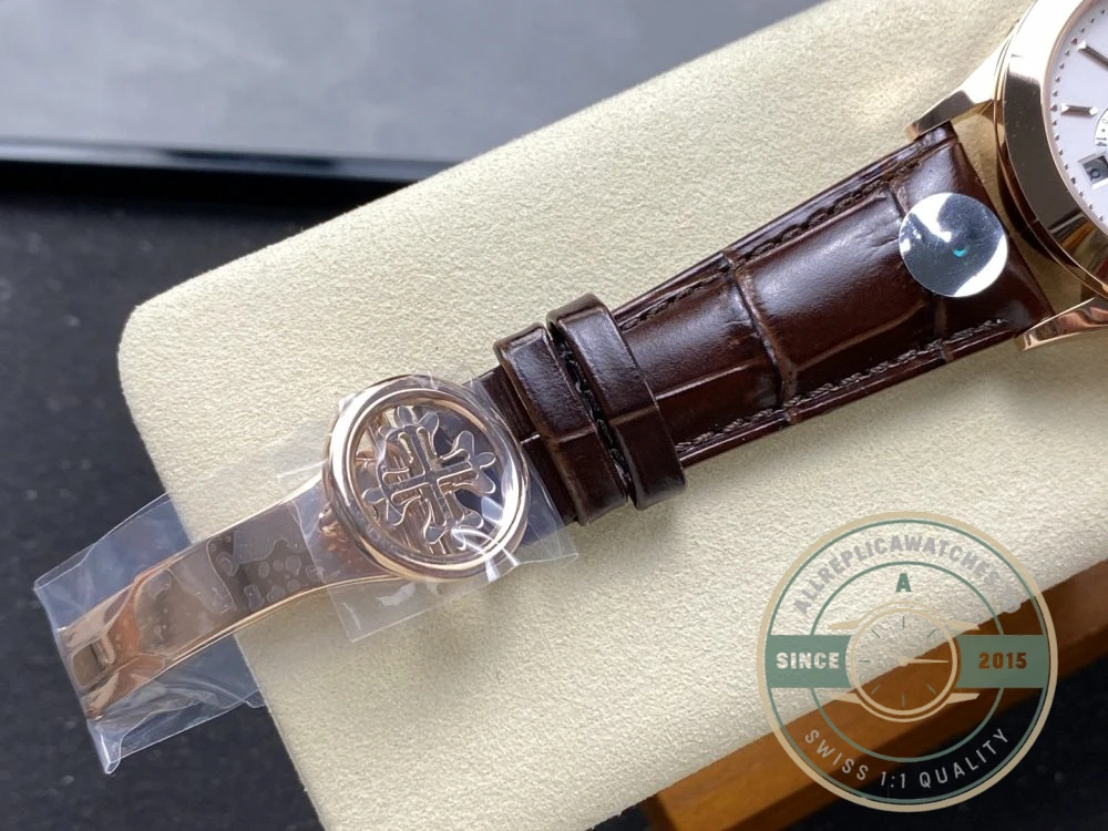 Replica Complications 5396R-011 Patek Philippe ANNUAL CALENDAR, MOON PHASES. 38.5 mm, Rose Gold - Luxury Replica Watch
